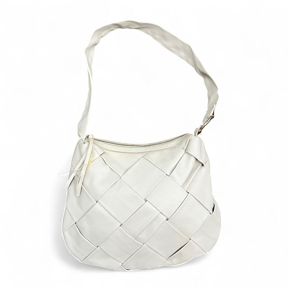 Like Dreams Ivory Woven Shoulder Bag